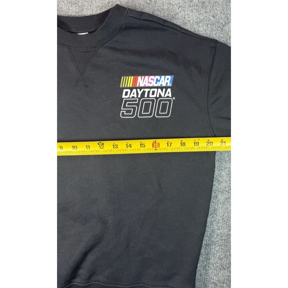 NASCAR Daytona 500 Youth Large Crewneck Sweatshirt Black Size 10/12